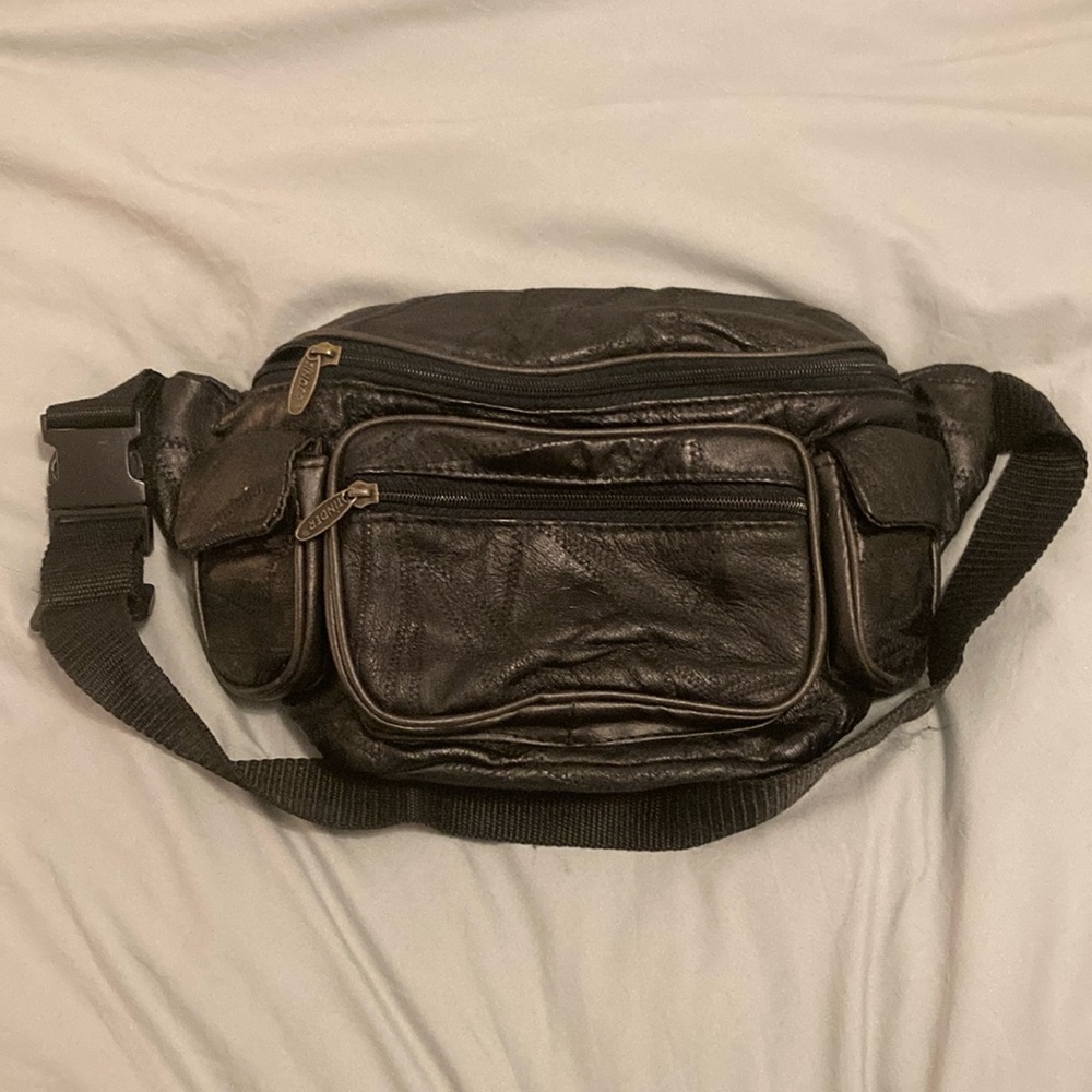 Genuine leather vintage fanny pack